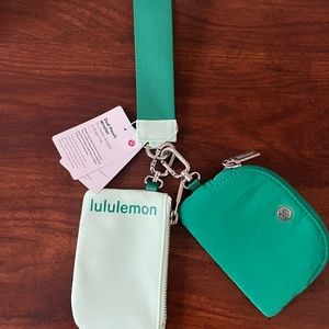 Emerald Green Dual Pouch Wristlet. New with tags!
